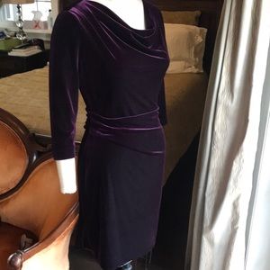 Elegant Purple Velvet Dress